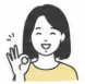 喜ぶ女性の画像