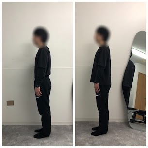 マシンピラティスを体験レッスン後の姿勢変化が分かるビフォーアフター写真